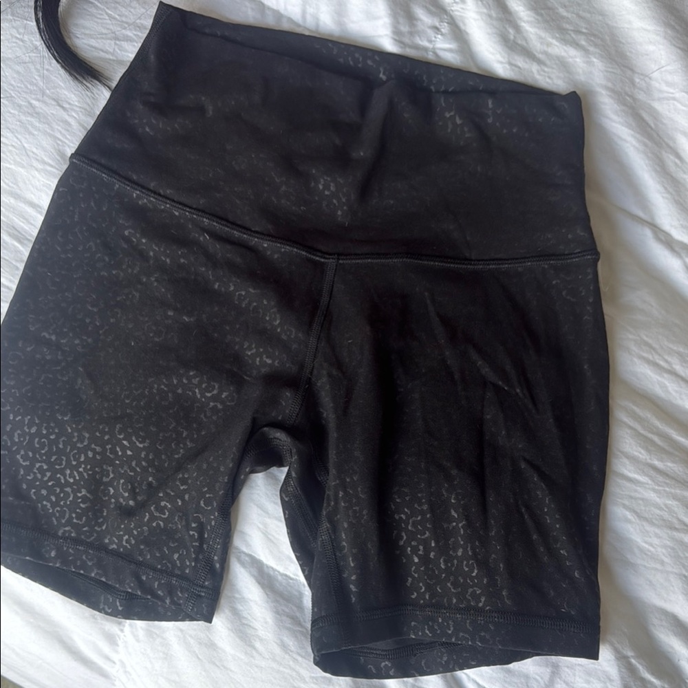 lululemon athletica Black Leopard Print Athletic Shorts